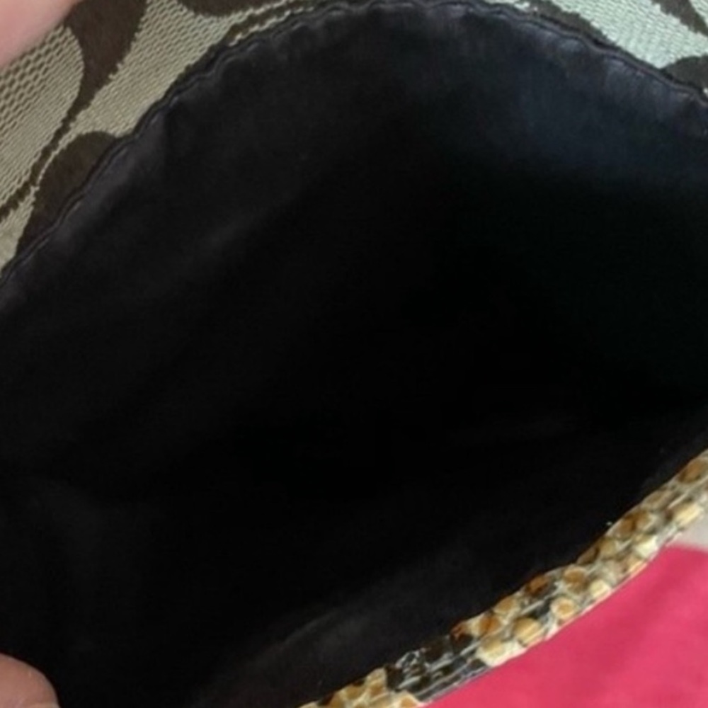 Rare Coach Sutton Signature Python Crossbody Khak… - image 8